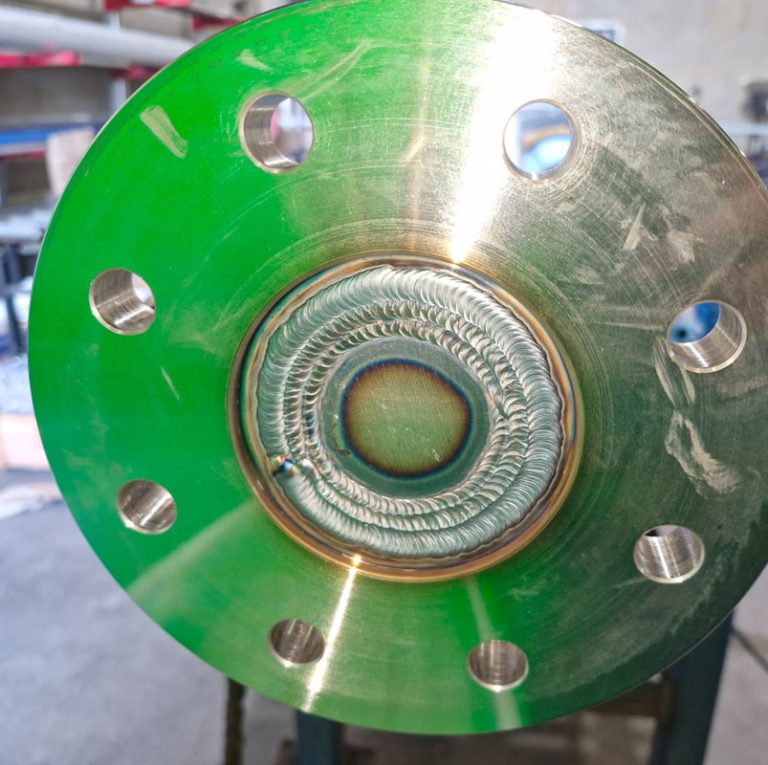 4140 grade shaft to flange tig weld